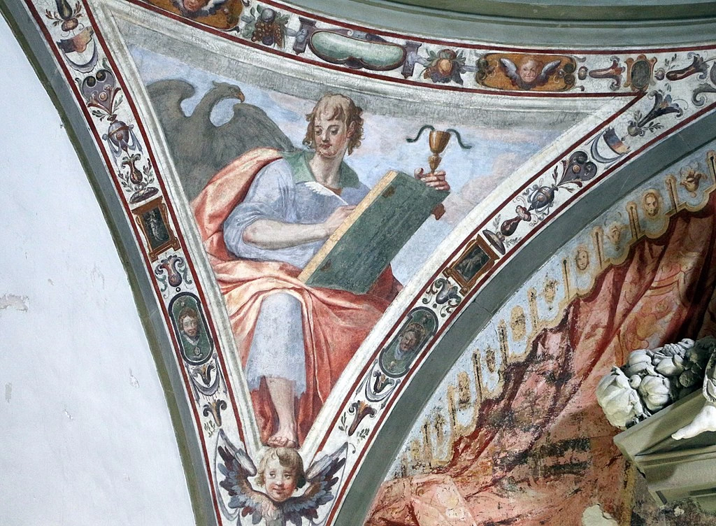 Santa Maria Nuova (Florence) - Cappella della Corsia maschile, Allori e aiuti, evangelisti, giovanni